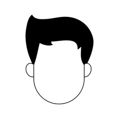 Man faceless head vector illustration graphic design