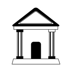 Bank building symbol vector illustration graphic design