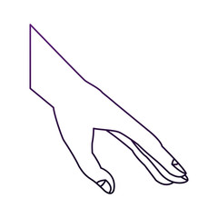 Hand palm open vector illustration graphic design