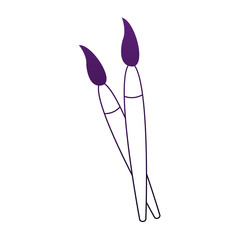 Paint brushes symbol vector illustration graphic design