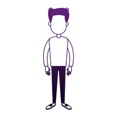 Young man cartoon vector illustration graphic design