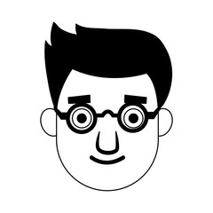 Young man face vector illustration graphic design