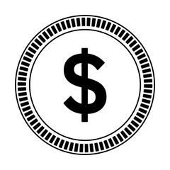 Coin money isolated vector illustration graphic design