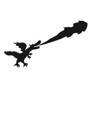 feuer spucken flammen silhuette umriss kontur schwarz schatten laufen gehen groß comic cartoon lustig clipart fliegen flügel wyvern lindwurm mystisch fantasy Drache böse