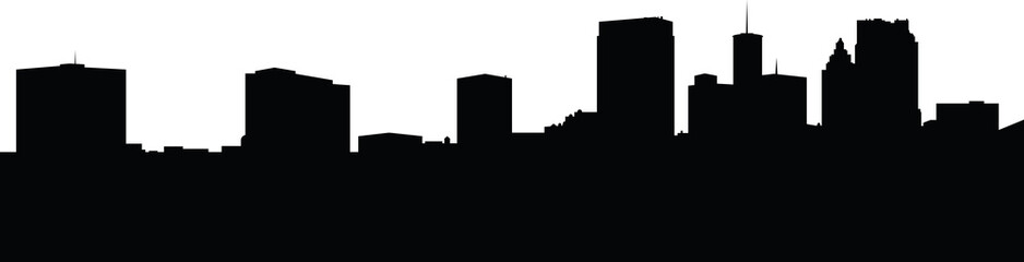Fototapeta premium Skyline cityscape silhouette of the city of Atlanta, Georgia, USA.