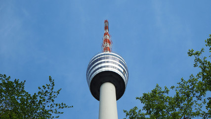 The Fernsehturm television tower in Stuttgart (Germany)