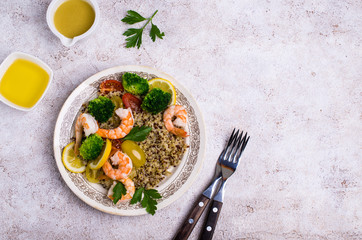 Quinoa salad with vegetables