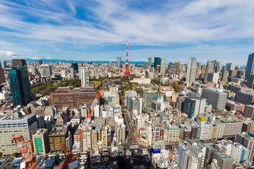 Tokyo skyline modern city building
