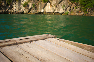 Paddle boat deck, Ha Long Bay, Vietnam