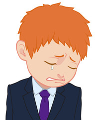 泣くちびキャラ　男性　タイプB