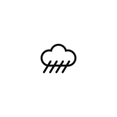 Rain, rainy cloud, drop, falling vector illustration icon symbol pictogram