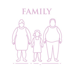 Family. Mom, dad and daughter.