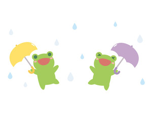 Obraz premium 可愛いカエルのイラスト
