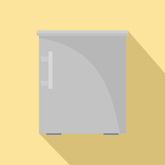 Small fridge icon. Flat illustration of small fridge vector icon for web design