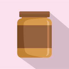 Butter jar icon. Flat illustration of butter jar vector icon for web design