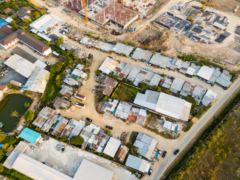 Rooftop of bunkhouses