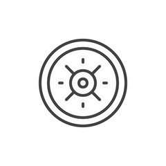 Barbell Weight outline icon. linear style sign for mobile concept and web design. Weight lifting simple line vector icon. Symbol, logo illustration. Pixel perfect vector graphics