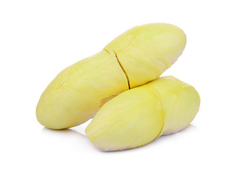 durian tropical fruit isolated on white background
