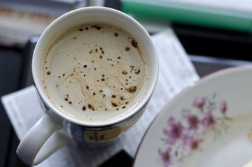 Cup of coffee on the table