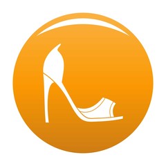 Woman shoes icon. Simple illustration of woman shoes vector icon isolated on white background