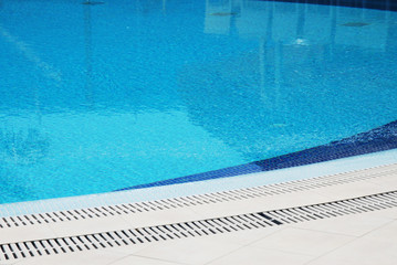 Fototapeta na wymiar Swimming Pool Isolated. Blue Aqua Texture and Background. summer Hollidays, Relax.