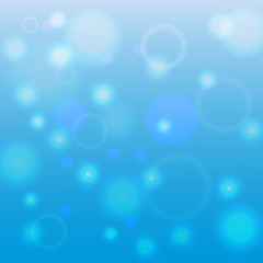Abstract blue background with bokeh effects. Vector illustration.