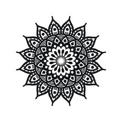 Sun Mandala Henna Ornament Illustration 