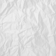 Paper texture. White crumpled paper texture or background. Vector illustration.