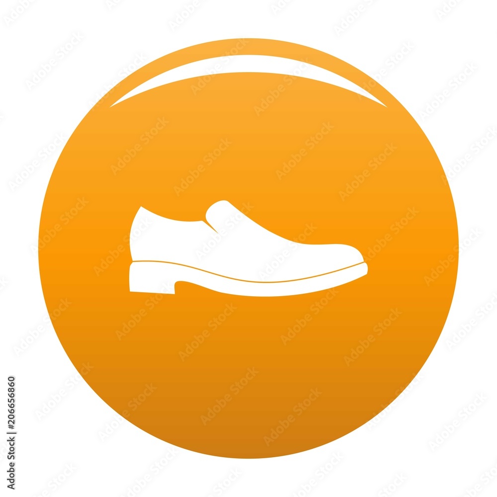 Wall mural men shoe icon. simple illustration of men shoe vector icon for any any design orange