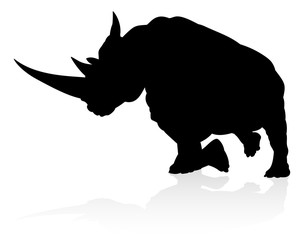 Rhino Animal Silhouette