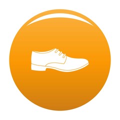 Men shoe icon. Simple illustration of men shoe vector icon for any any design orange