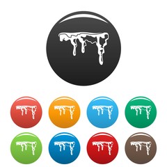 Snowdrift icon. Simple illustration of snowdrift vector icons set color isolated on white