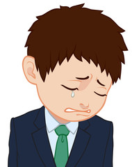 泣くちびキャラ　男性　タイプC