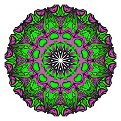 Decorative flower mandala design. Vector round pattern. Coloring. Design for greeting card, invitation, tattoo.
