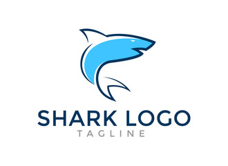 Great shark blue Logo Template for your company