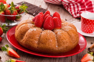 Strawberry cake. 