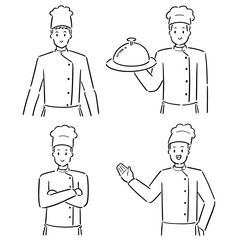 vector set of chef