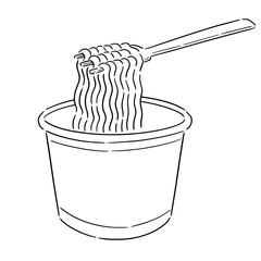 vector set of noodle