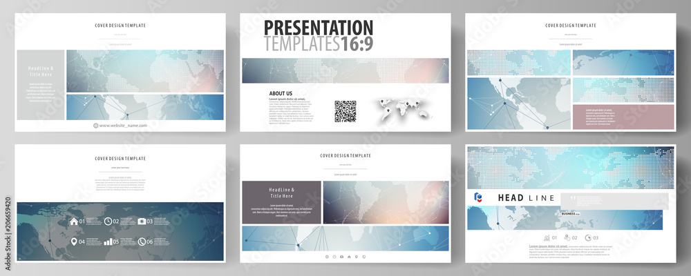 Aufkleber the minimalistic abstract vector illustration of editable layout of high definition presentation sli