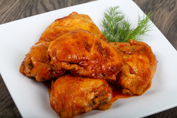 Roasted chicken thigh