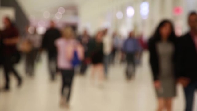 New York pendolari in metropolitana, slow motion