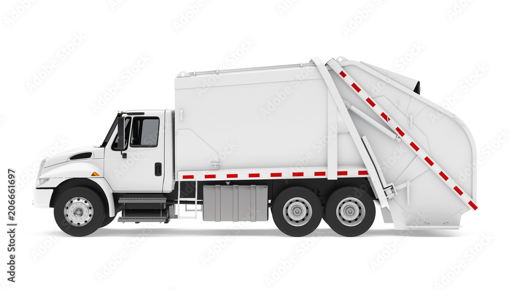 Wall mural Garbage Truck Isolated