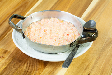 Scrambled eggs with tomatoes