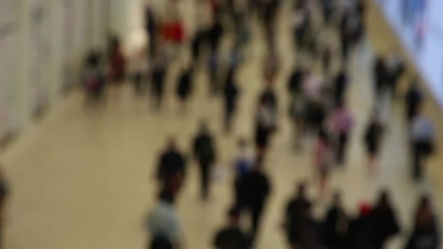 New York pendolari in metropolitana, slow motion