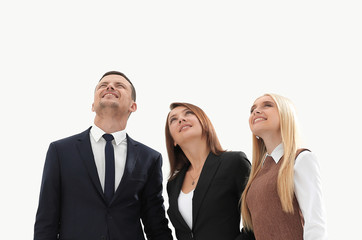 professional business team looking to the future. the business concept.