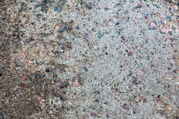 texture of concrete with impregnation of small stones. close-up.