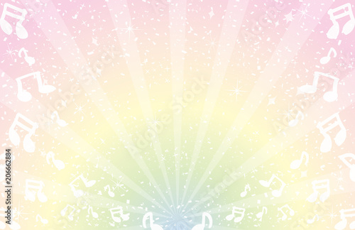 手描き 音符 背景 Wall Mural Wallpaper Murals Kid A