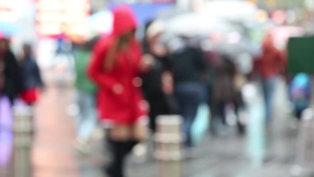 Slow motion people new york