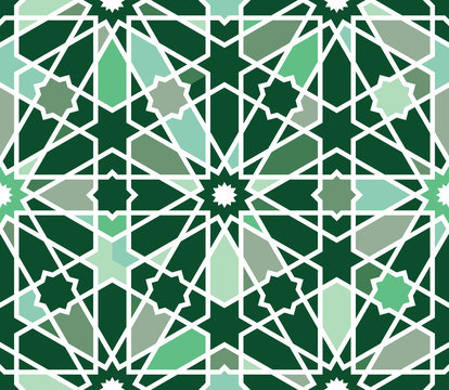 Moroccan Islamic style geometric tile pattern