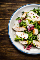 Greek salad with grilled chicken